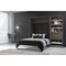 Bestar Cielo Full Murphy Bed and Shelving Unit with Drawers (89W), Bark Grey & White 80892-47 - alternate 7